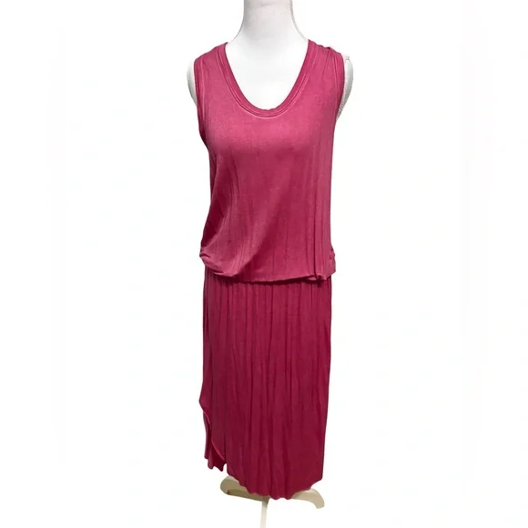 NWT LA MIEL Pink Midi Dress - Picture 2 of 6